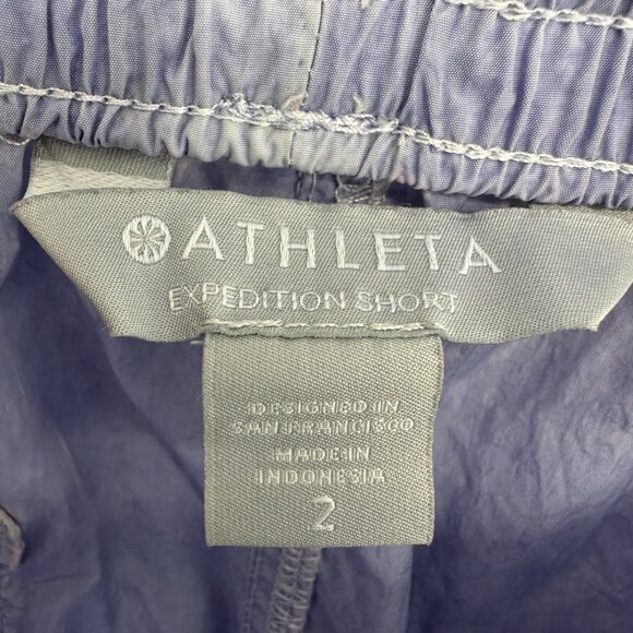 3/$25 Athleta Expedition Shorts 2 Womens Active Pull on Periwinkle Purple - Picture 2 of 7